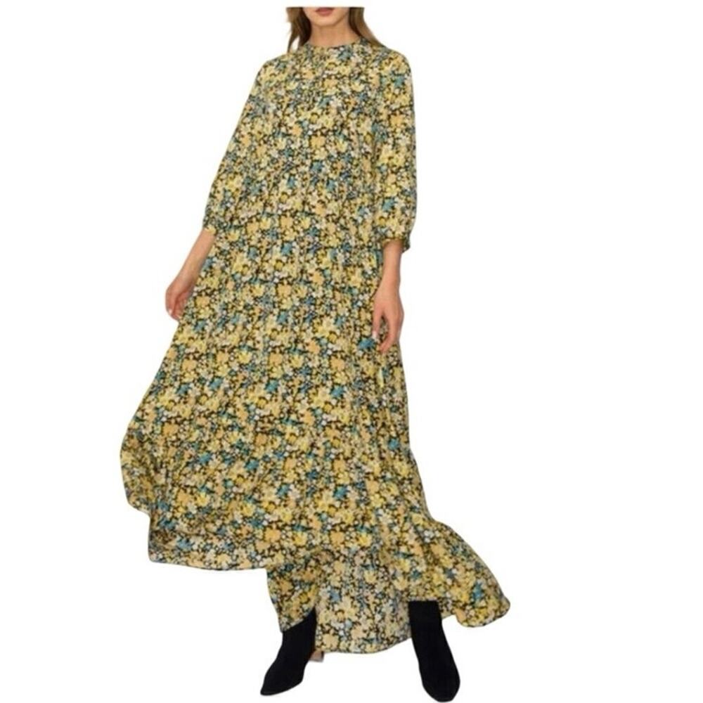 NWT Melloday Women’s Floral Print Hi-Low Maxi Dress Size XL